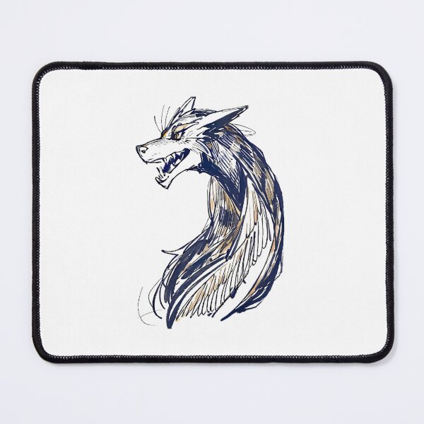 Item preview, Majestic Wolf-Dragon : Intricate Ink Line Art designed and sold by SirZeus.