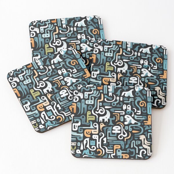 Item preview, Abstract Doodle Menagerie Seamless Pattern designed and sold by Purr- Paradise.
