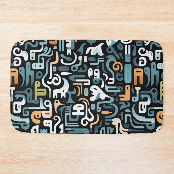 Item preview, Abstract Doodle Menagerie Seamless Pattern designed and sold by Purr- Paradise.
