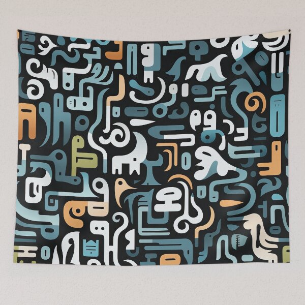 Item preview, Abstract Doodle Menagerie Seamless Pattern designed and sold by Purr- Paradise.