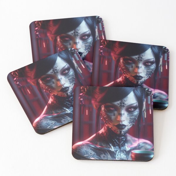 Item preview, Cyberpunk Gothic Geisha designed and sold by cyberbunj.