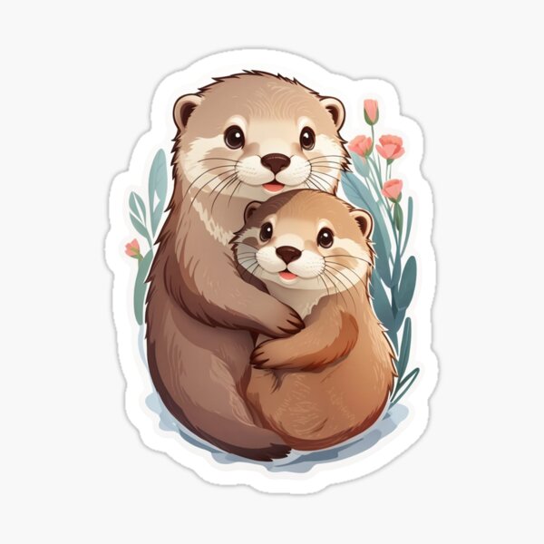 Otter Mama's Love Sticker