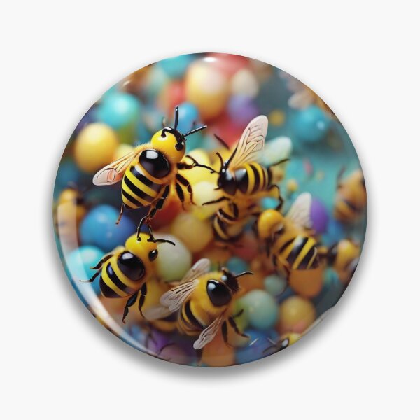 Item preview, Marvelous Colorful Bee Pattern designed and sold by DigiDreamyArt.
