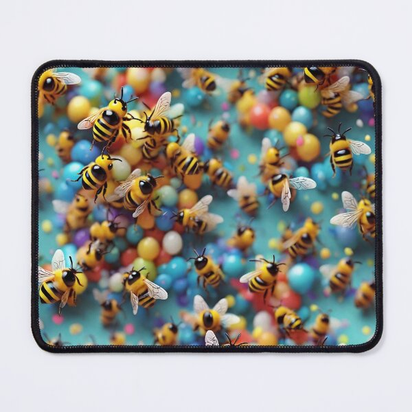 Item preview, Marvelous Colorful Bee Pattern designed and sold by DigiDreamyArt.