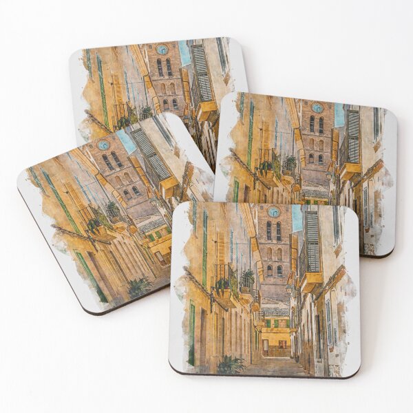 Item preview, Pollenca Town Mallorca designed and sold by GG WALL ART.