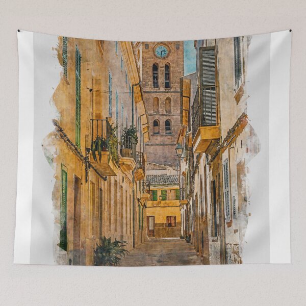 Item preview, Pollenca Town Mallorca designed and sold by GG WALL ART.