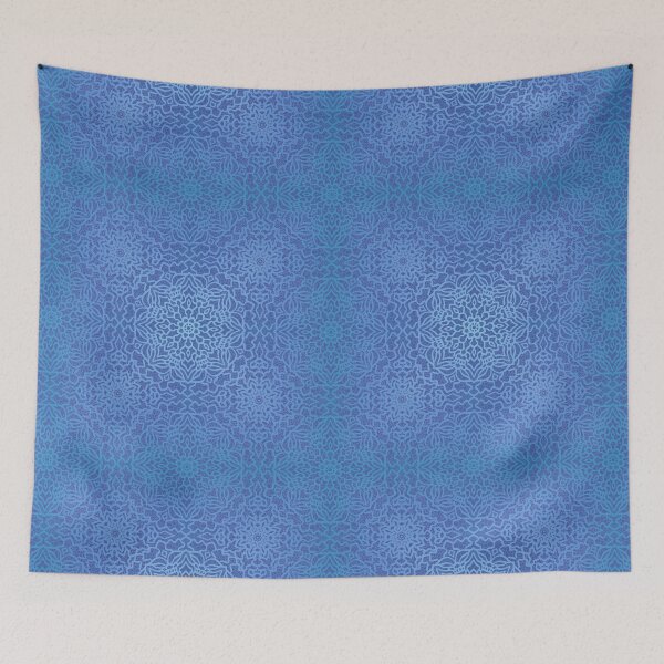 Item preview, Selfmade Fat Mandala Nr 7 - Blue Square designed and sold by JoanNinjaHen.