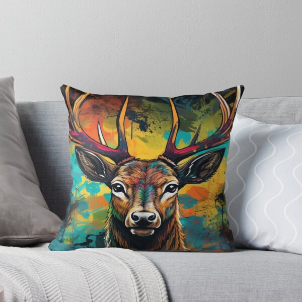 Item preview, Graffiti Street Art Style Deer Design for Urban Art Enthusiasts designed and sold by MedusaAiArt.