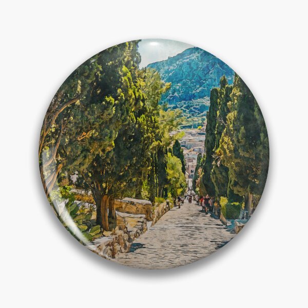Item preview, Calvari Steps Pollensa Mallorca Watercolour Effect designed and sold by GG WALL ART.
