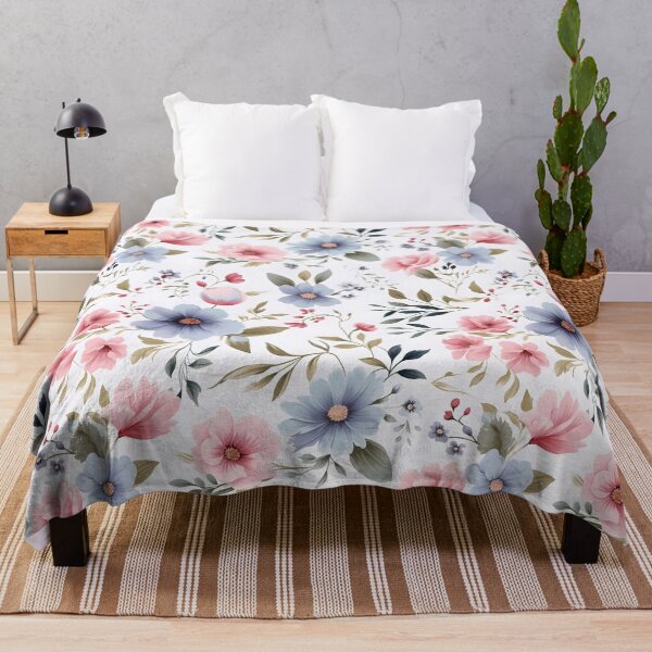 Item preview, Blue and Pink Floral Pattern designed and sold by ShinyWolf.