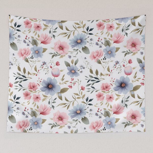 Item preview, Blue and Pink Floral Pattern designed and sold by ShinyWolf.