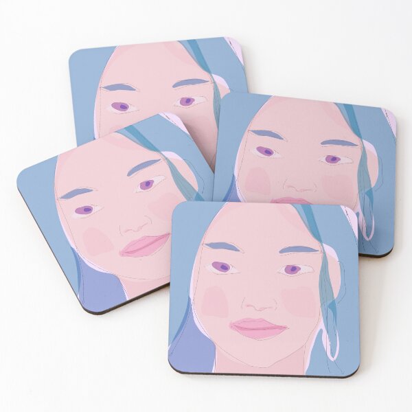 Item preview, Close-up Portrait of a Cartoon Woman with a Blue Expression designed and sold by masabo.
