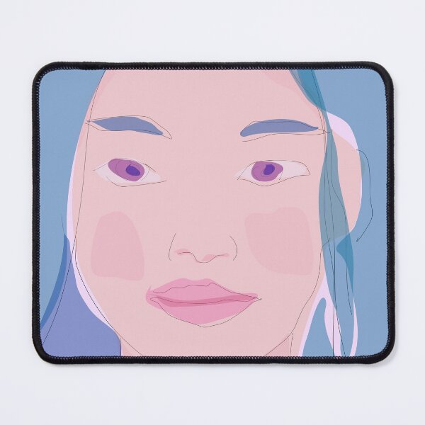 Item preview, Close-up Portrait of a Cartoon Woman with a Blue Expression designed and sold by masabo.