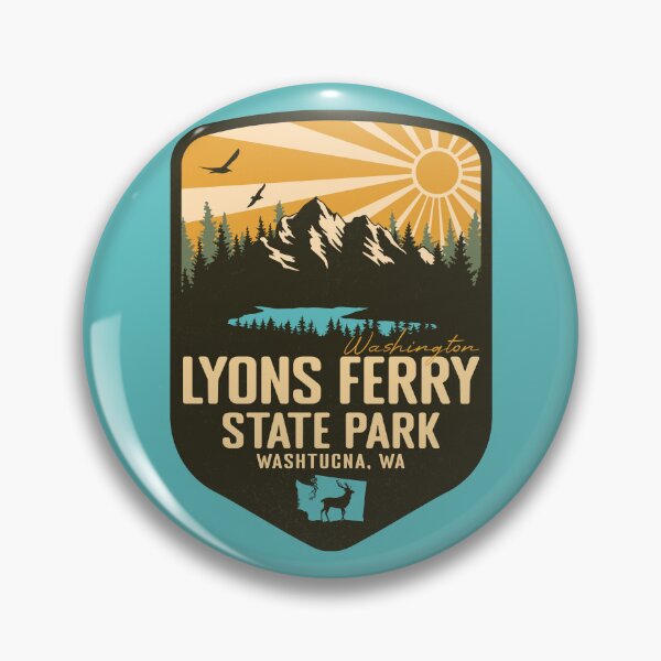 Item preview, Lyons Ferry State Park Washington - WA Retro Badge Forest and Wilderness  designed and sold by mountainfad.