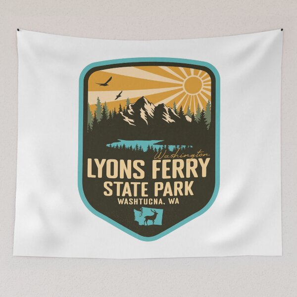Item preview, Lyons Ferry State Park Washington - WA Retro Badge Forest and Wilderness  designed and sold by mountainfad.