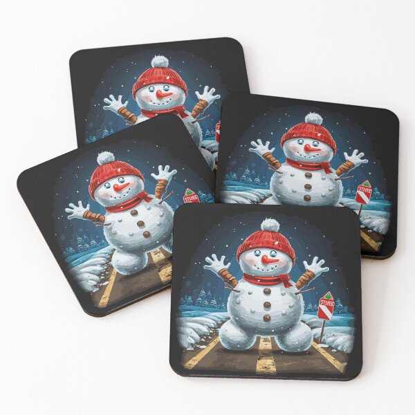 Item preview, Funny snowman crossing road crosswalk snowmies Christmas kid designed and sold by World-Store1.