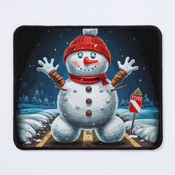 Item preview, Funny snowman crossing road crosswalk snowmies Christmas kid designed and sold by World-Store1.