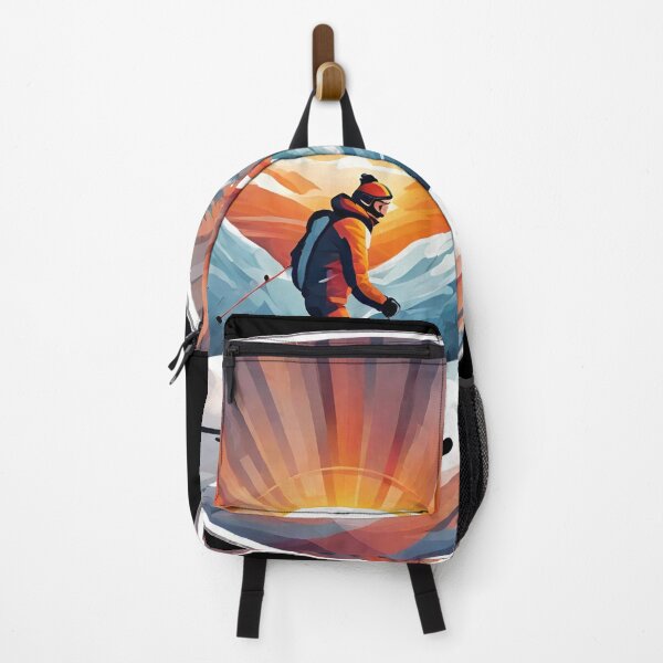 Item preview, Skiing against the Background of the Setting Sun designed and sold by Aquillashop.