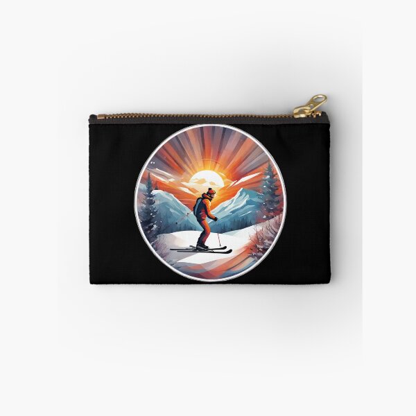 Item preview, Skiing against the Background of the Setting Sun designed and sold by Aquillashop.