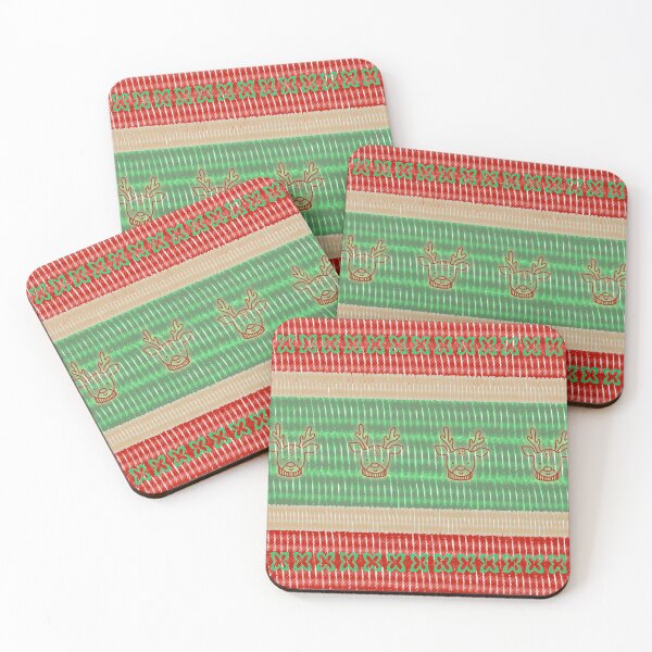 Item preview, Vintage Rudolph Red & Green Cross Stitch for Cozy Holiday Gifts designed and sold by DrStickerManiac.