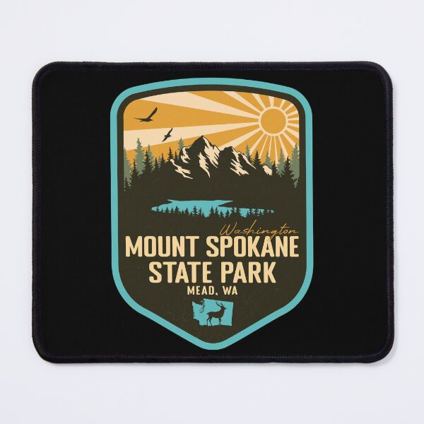 Item preview, Mount Spokane State Park Washington - WA Retro Badge Forest and Wilderness designed and sold by mountainfad.
