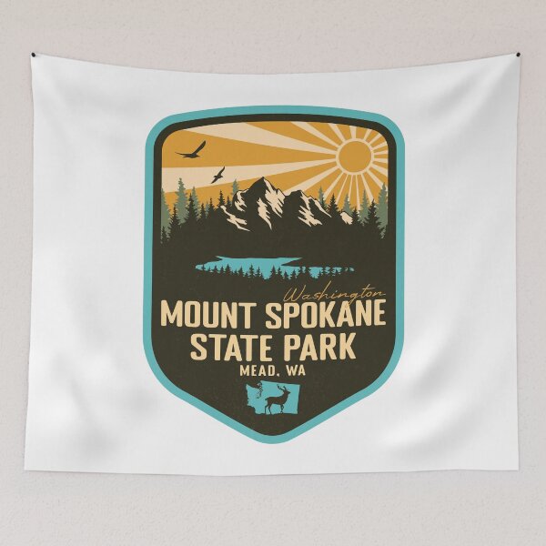 Item preview, Mount Spokane State Park Washington - WA Retro Badge Forest and Wilderness  designed and sold by mountainfad.