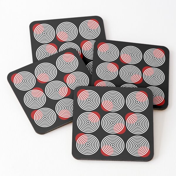 Item preview, Red dots on circles designed and sold by HOMELON.