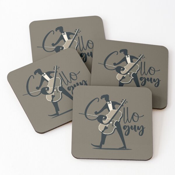 Item preview, Chic Strings: Brown Cello in Black Tie Symphony, cello guy artwork designed and sold by EmeraldMusic.