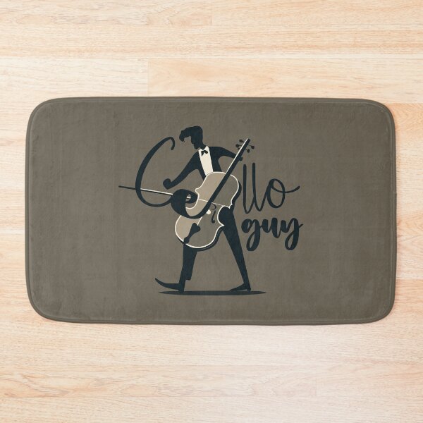 Item preview, Chic Strings: Brown Cello in Black Tie Symphony, cello guy artwork designed and sold by EmeraldMusic.