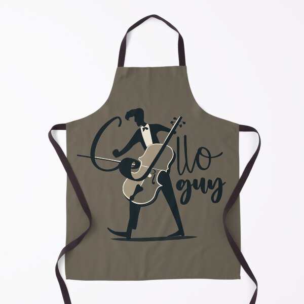 Item preview, Chic Strings: Brown Cello in Black Tie Symphony, cello guy artwork designed and sold by EmeraldMusic.