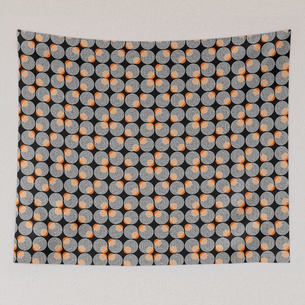 Item preview, Orange dots on circles designed and sold by HOMELON.