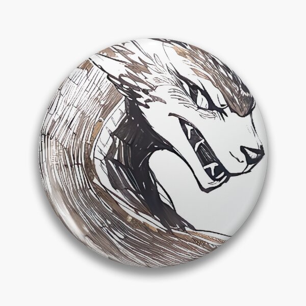 Item preview, Intense Wolf-Dragon : Majestic Ink Line Art designed and sold by SirZeus.