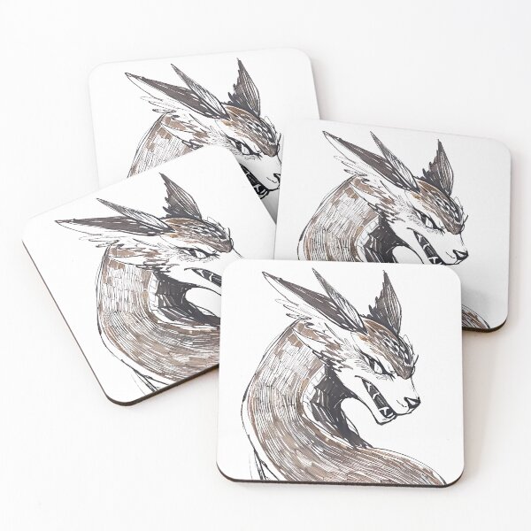 Item preview, Intense Wolf-Dragon : Majestic Ink Line Art designed and sold by SirZeus.