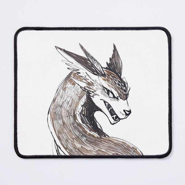 Item preview, Intense Wolf-Dragon : Majestic Ink Line Art designed and sold by SirZeus.