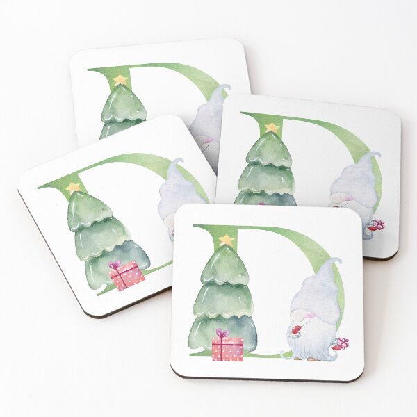 Item preview, Watercolor christmas letter D designed and sold by tapilipa.