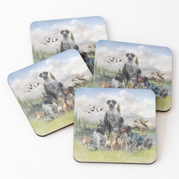 Item preview, Hunting  with German wirehaired pointer,GWP designed and sold by TammyHunterArt.