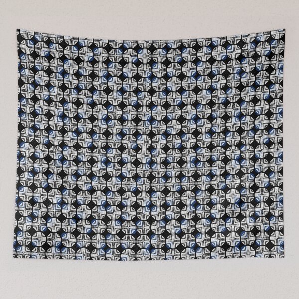 Item preview, Blue dots on circles designed and sold by HOMELON.