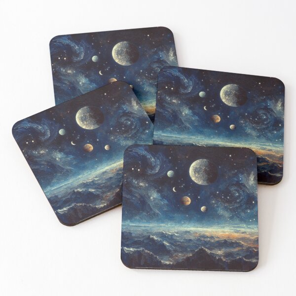 Item preview, Cosmic Tapestry Space Landscape - home decor designed and sold by crea8iveway.