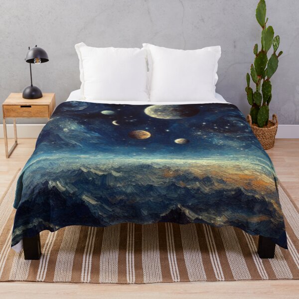 Item preview, Cosmic Tapestry Space Landscape - home decor designed and sold by crea8iveway.