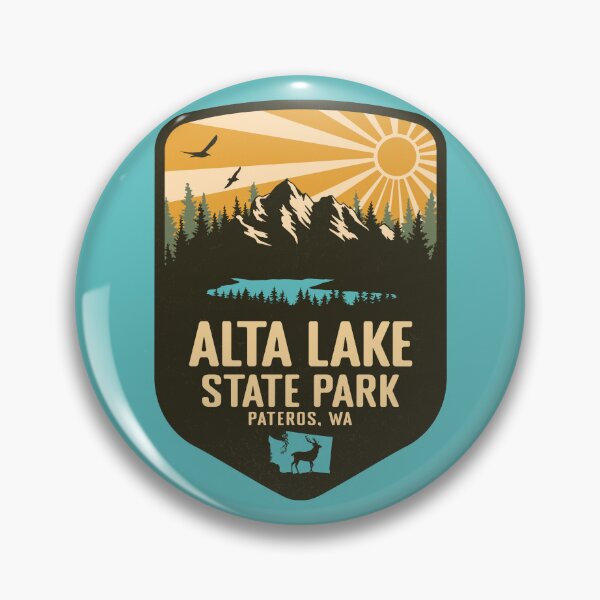Item preview, Alta Lake State Park Washington - WA Retro Badge Forest and Wilderness  designed and sold by mountainfad.