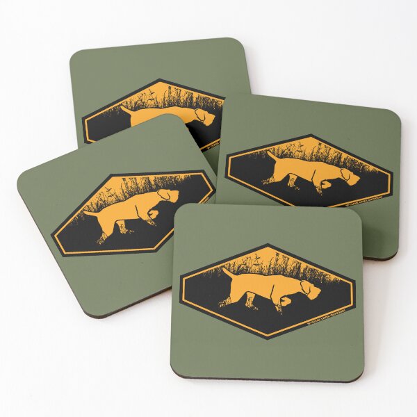 Item preview, Wirehair Pointing in Prairie, Orange Silhouette and Black Grass designed and sold by CraneCreek.