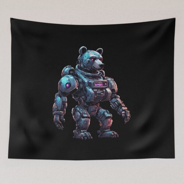 Item preview, Cyberpunk Bear A Unique Atmosphere Robo Bear designed and sold by Aquillashop.