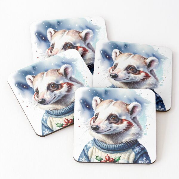 Item preview, Cute Badger in ugly sweater designed and sold by ArtOlB.