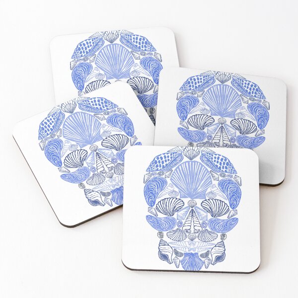 Item preview, Blue Seashell Skull designed and sold by Alyssa Lennox.