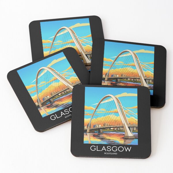 Item preview, A Pop Art Travel Print of Glasgow - Scotland designed and sold by StudioRedKoala.