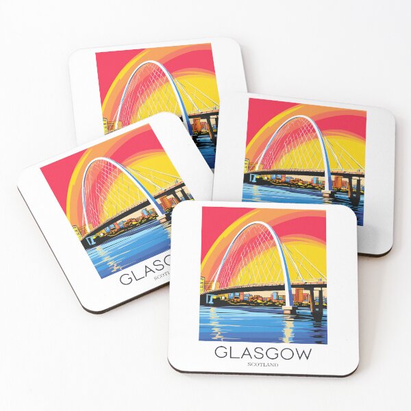 Item preview, A Pop Art Travel Print of Glasgow - Scotland designed and sold by StudioRedKoala.