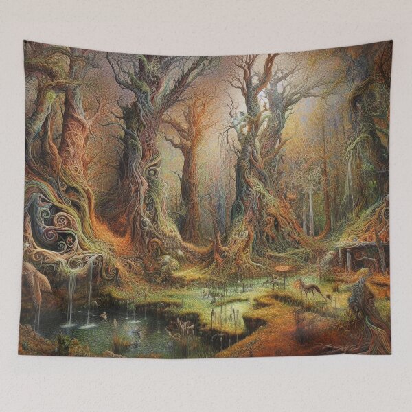 Item preview, Whispering Fae Grove fantasy Landscape - home decor designed and sold by crea8iveway.
