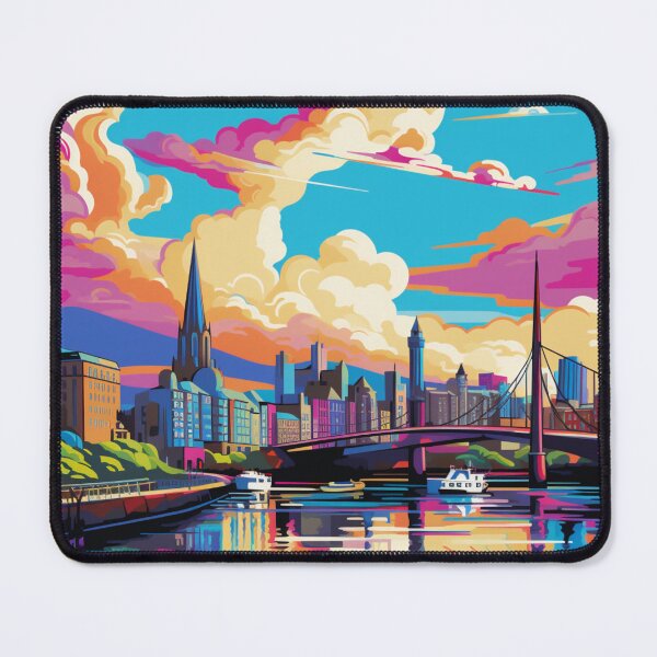 Item preview, A Pop Art Travel Print of Glasgow - Scotland designed and sold by StudioRedKoala.