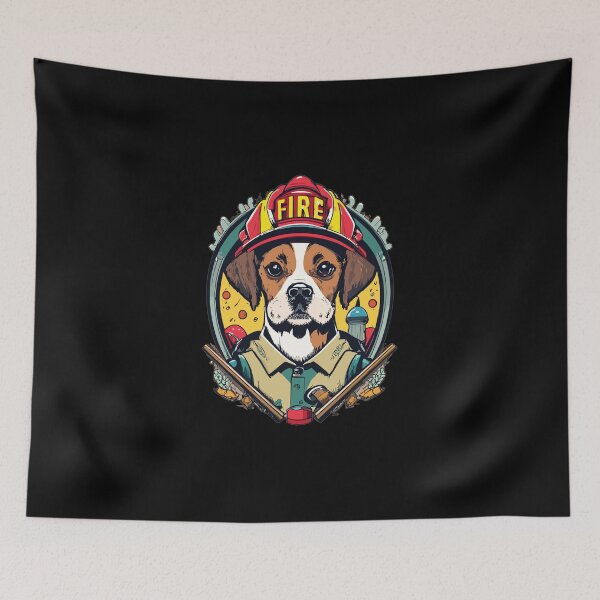Item preview, Cute Dog as Fireman designed and sold by TruckerPLShop.