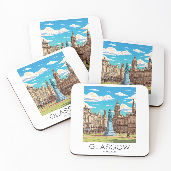 Item preview, A Pop Art Travel Print of Glasgow - Scotland designed and sold by StudioRedKoala.